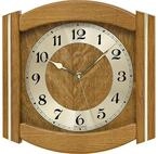 AMS Funkwanduhr F5822/4 (Quarz,Holz,Glas,Eiche,Wohnzimmer,Esszimmer,K&uuml;che,Made in