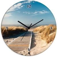 Artland Wanduhr Nordseestrand auf Langeoog - Steg (wahlweise mit Quarz- oder