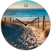 Artland Wanduhr Weg zum Nordseestrand Sonnenuntergang (wahlweise mit Quarz- oder