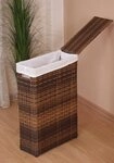 my home W&auml;schekorb W&auml;schebox mit Stoffeinsatz (1 St), H&ouml;he ca. 60 cm,
