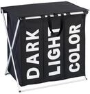 WENKO W&auml;schekorb W&auml;schesammler Trio Top Schwarz Stabiler W&auml;schekorb 118 l (1...