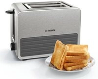 BOSCH Toaster TAT7S25, integrierter Edelstahl-Br&ouml;tchenaufsatz, mit