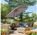 Outsunny Sonnenschirm Knickbar, LxB: 200x150 cm, rechteckig Strandschirm, 3-stufig