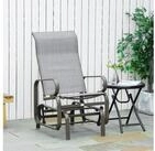 Outsunny Schaukelstuhl Relaxstuhl Gartenschaukel Metall Stuhl f&uuml;r Garten Terrasse