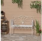 Outsunny Gartenbank 2-Sitzer robust, rostfrei Bank Gartenm&ouml;bel (Parkbank,...