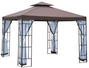 Outsunny Pavillon Gartenpavillon mit Doppeldach