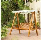 Outsunny Hollywoodschaukel Schaukel mit Sonnendach, 2-Sitzer, Entspannen,