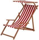 ERST-HOLZ Gartenliege Holz-Liegestuhl Sonnenliege Strandliege mit Stofffarbe
