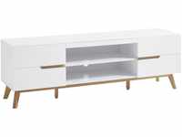 MCA Furniture TV Lowboard weiss/matteiche