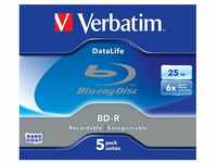 Verbatim Blu-ray-Rohling BD-R 25GB, 6x 5er-Pack Blu-Ray-Rohlinge