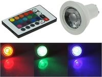 ChiliTec Sockelleuchten LED Strahler GU10 RGB, Fernbedienung, 3W