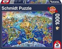 Schmidt Spiele Puzzle Entdecke unsere Welt, 1000 Puzzleteile