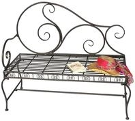 DanDiBo Gartenbank Metall Braun Wetterfest 123 cm Bank Sitzbank 2-Sitzer Garten