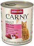 Animonda Carny Adult Rind, Pute + Shrimps 800 g - 6 St&uuml;ck, Nassfutter f&uuml;r:...