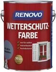 Renovo Wetterschutzfarbe Taubenblau RAL 5014, rollen,streichen,seidengl&auml;nzend