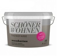 SCH&Ouml;NER WOHNEN FARBE Wandfarbe SW Trend Wandfarbe matt 1,0L manhattan 7513