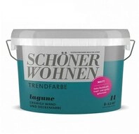 SCH&Ouml;NER WOHNEN FARBE Wandfarbe SW Trend Wandfarbe matt 1,0L lagune 5518