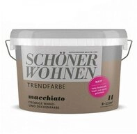 SCH&Ouml;NER WOHNEN FARBE Wandfarbe SW Trend Wandfarbe matt 1,0L macchiato 8524