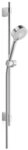 HANSA Stangenbrause-Set Hansabasicjet, 3 Strahlart(en), Wandstangen 650 mm 3-strahlig