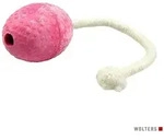 Wolters Tierball Dog Fun Strau&szlig;enei am Seil rosa