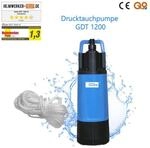 G&uuml;de Tauchpumpe GDT 1200, 1200 W, 6000 l/h F&ouml;rdervolumen, max. F&ouml;rderh&ouml;he...