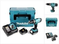 Makita Akku-Schlagbohrschrauber DHP 453 RTJ 18V 42Nm + 2x Akkus 5,0Ah+...