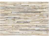 Komar Fototapete Whitewashed Wood, 368x254 cm (Breite x Höhe), inklusive...