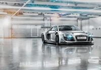 Komar Fototapete Audi R8 Le Mans - Gr&ouml;&szlig;e 368 x 254 cm, glatt, bedruckt, Wohnzimmer,