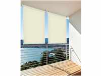 Home & Garden Sonnenschutz Aussenrollo Sichtschutz Balkon creme 100x230cm...