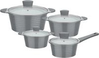 GSW Topf-Set Bolero, Aluminiumguss (Set, 8-tlg., Kochtopf 16/20/24 cm,