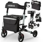 Arebos Rollator Aluminium faltbar 6-fach h&ouml;henverstellbar mit Tasche belastbar