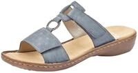 Rieker Pantolette, Keilabsatz, Sommerschuh, Schlappen mit Schmuckring