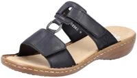 Rieker Pantolette, Keilabsatz, Sommerschuh, Schlappen mit Schmuckring