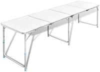 vidaXL Campingstuhl Campingtisch zusammenklappbar h&ouml;henverstellbar Aluminium...