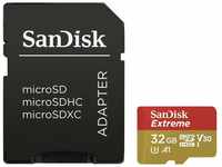 Sandisk microSDHC-Karte 32GB Class 10 UHS-I Class 3 v30 Speicherkarte (inkl.