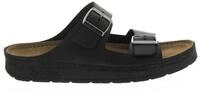 BERKEMANN Berkemann Adam, schwarz, Fettleder, Herrenpantolette, Weite G-J 1950-9