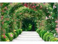 Papermoon Fototapete Rose Arch Garden, glatt