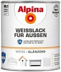 Alpina Wei&szlig;lack ALPINA Wei&szlig;lack f&uuml;r Au&szlig;en, gl&auml;nzend, 750ml