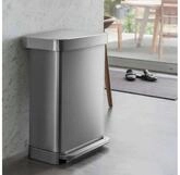simplehuman Badaccessoire-Set Simplehuman rechteckiger Treteimer, geb&uuml;rsteter