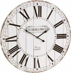 OTTO home Wanduhr "Cafe de la tour" (r&ouml;mische Ziffern, rund, &Oslash; 60 cm,...