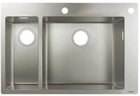 hansgrohe Edelstahlsp&uuml;le hansgrohe 180/450 S712-F655, Edelstahl, 75,5/50 cm