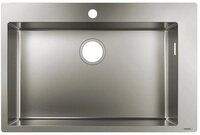 hansgrohe Edelstahlsp&uuml;le hansgrohe 660 S711-F660, Edelstahl, 76/50 cm