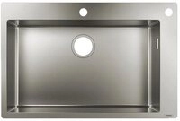 hansgrohe Edelstahlsp&uuml;le hansgrohe 660 S712-F660, Edelstahl, 76/50 cm