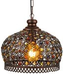 EGLO H&auml;ngeleuchte JADIDA Pendellampe, IP20, E27, Stahl und Glas, Esstischlampe,