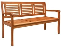 Casaria Bank, Wetterfest Holz FSC&reg; 480kg Belastbar Garten Holzbank Eukalyptus