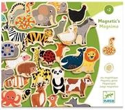 DJECO Lernspielzeug Holz-Magnete Magnimo 36 bunte Tierfiguren Kinder ab 2 Jahren