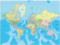 PaperMoon World Map 350 x 260 cm