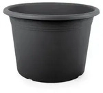 Floralo e. K. Blumentopf Kunststoff-Pflanztopf &ldquo;Cilindro&rdquo;, rund, anthrazit &Oslash; 60