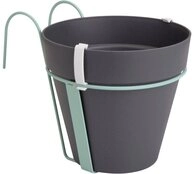 Elho Blumentopf Elho Pflanztopf Loft Urban mit Balkonhalter &Oslash; 20 x