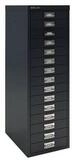 Bisley Beistellschrank MultiDrawer Schrank aus Stahl, 15 Schubladen, ohne...